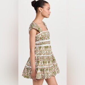 Saylor Campbell Dress in Desert Coral Large Mini Floral Summer Tank Sparkly